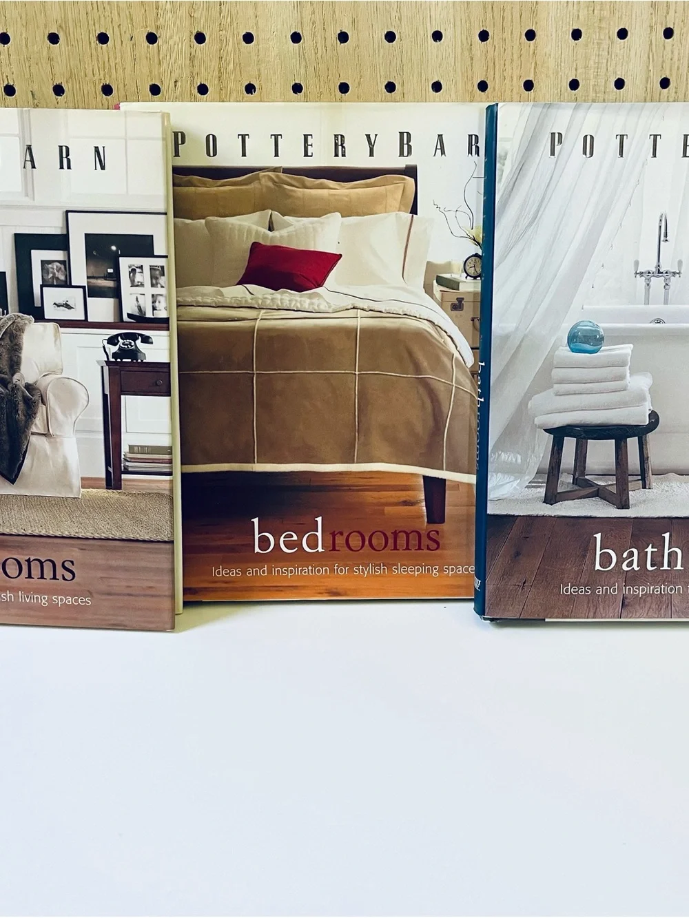 Pottery Barn Design Hardcover Library with Bathrooms, Bedrooms, & Living Rooms